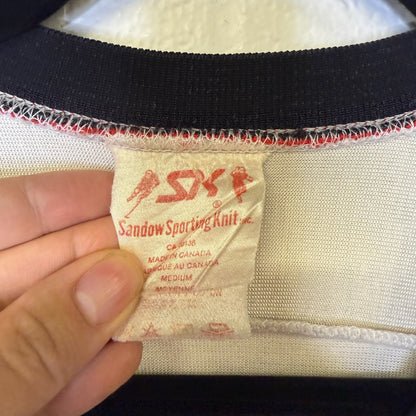 80s Chicago Blackhawks Sandow Knit Hockey NHL Jersey Sz M (B1799)