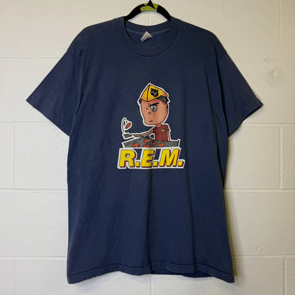 1994 R.E.M. Burger Flipper T-Shirt Sz L (B1722)