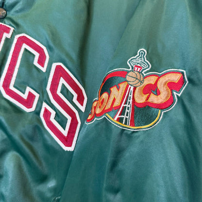 90s Seattle Supersonics NBA Satin Starter Jacket
