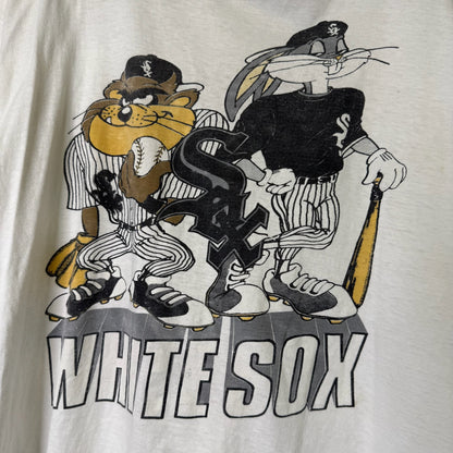 90's Taz & Bugs Chicago White Sox MLB T-Shirt Sz L (B680)