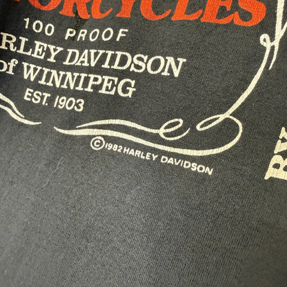 1982 Harley Davidson Winnipeg T-Shirt Sz L (B1391)