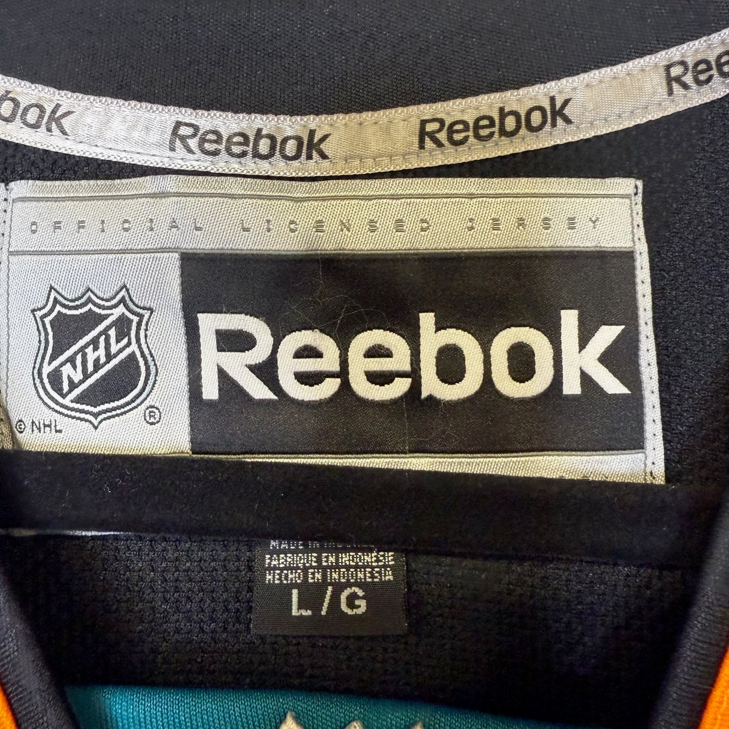 2009-11 Dany Heatley San Jose Sharks Reebok NHL Hockey Jersey Sz L (B1797)