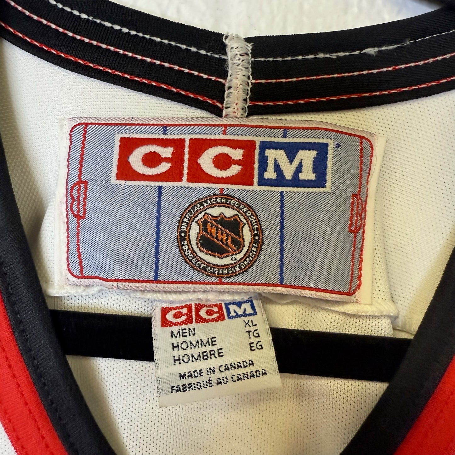 90s Chicago Blackhawks CCM Hockey NHL Jersey Sz XL (B1798)