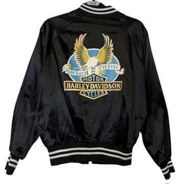 80's Harley Davidson Satin Jacket Sz S (B455)