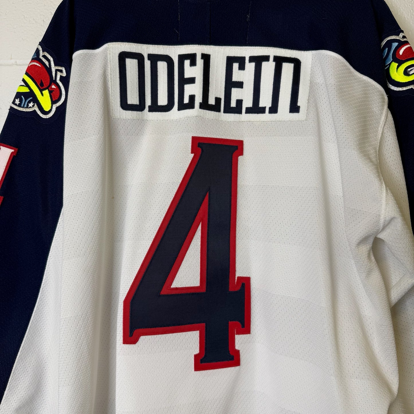 2000s Columbus Blue Jackets Lyle Odelein NHL Hockey Jersey Sz XL (B1986)