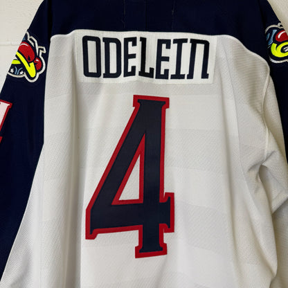 2000s Columbus Blue Jackets Lyle Odelein NHL Hockey Jersey Sz XL (B1986)
