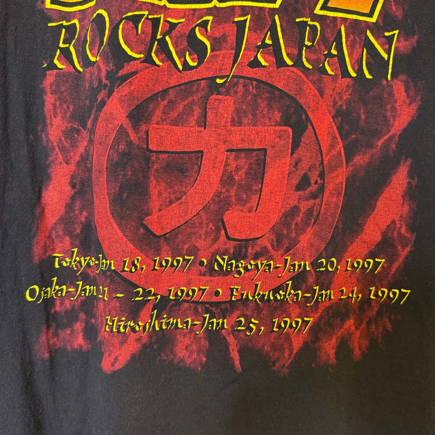1997 KISS Rocks Japan Tour T-Shirt Sz XL (B425)