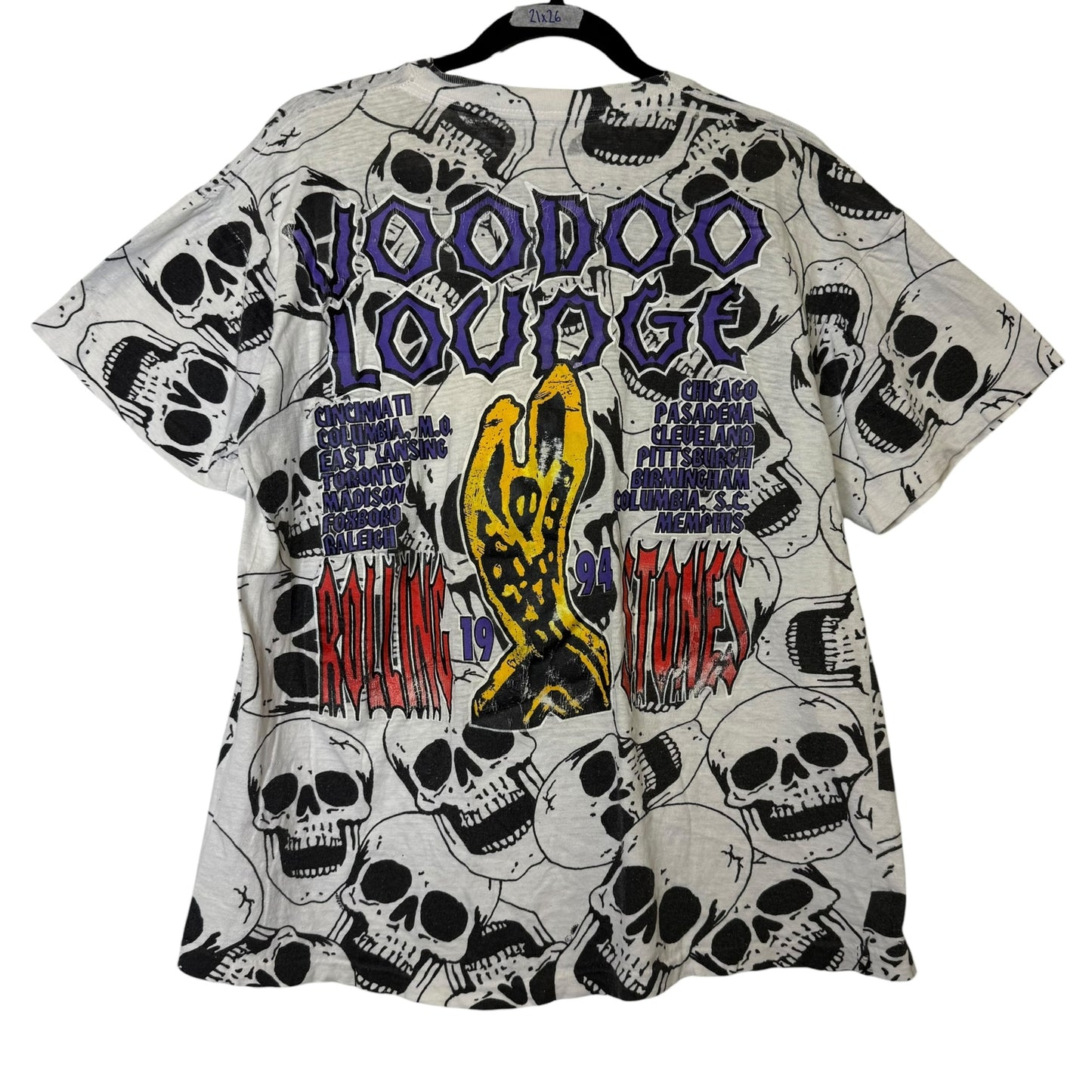1994 Rolling Stones Voodoo Lounge T-Shirt Sz L (B363)