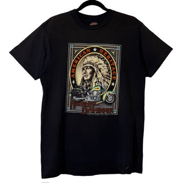 1992 Harley Davidson Wabash Indiana T-Shirt Sz L (B577)