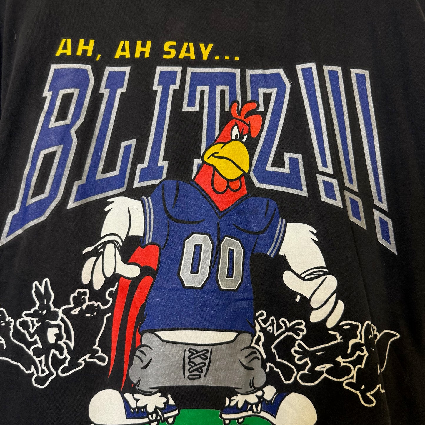 1994 Looney Tunes Foghorn Leghorn x Dallas Cowboys NFL T-Shirt Sz L (B618)