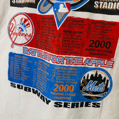 2000 New York Yankess vs Mets Subway Series MLB T-Shirt Sz XL (B2831)