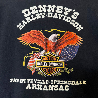 1990 Harley Davidson 3D Emblem Arkansas T-Shirt Sz L (B2260)