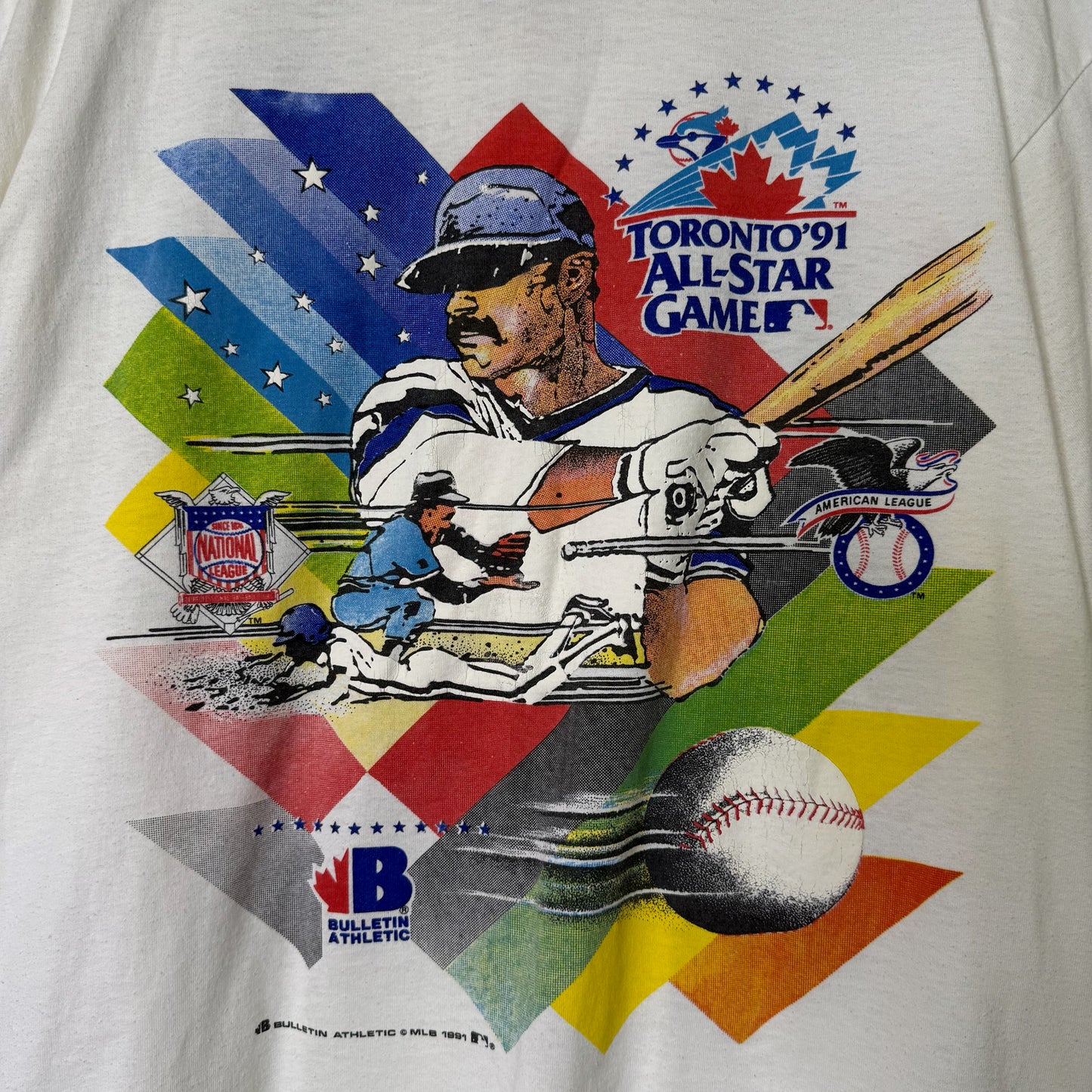 1991 Toronto MLB All Star Game Bulletin T-shirt Sz XL (B1655)