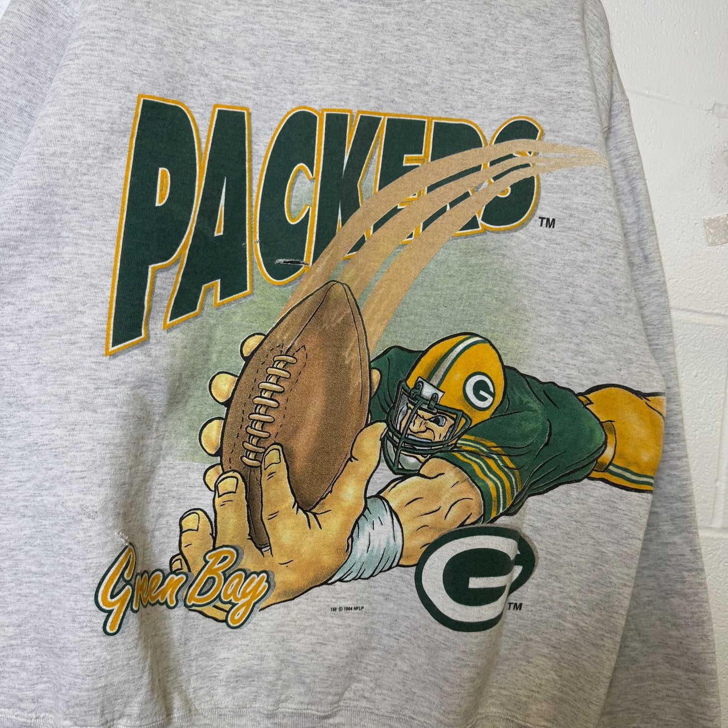90s Green Bay Packers Salem Wraparound Crewneck NFL (b2590)