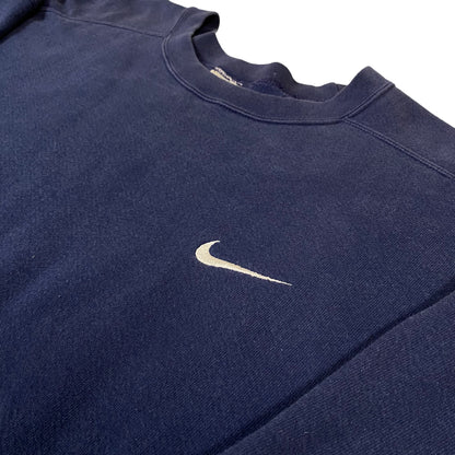 90’s Nike Mini Swoosh Navy Crewneck Sz XL (A2293)