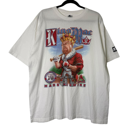 1998 Mark McGwire MLB Starter T-shirt Sz L (B1668)
