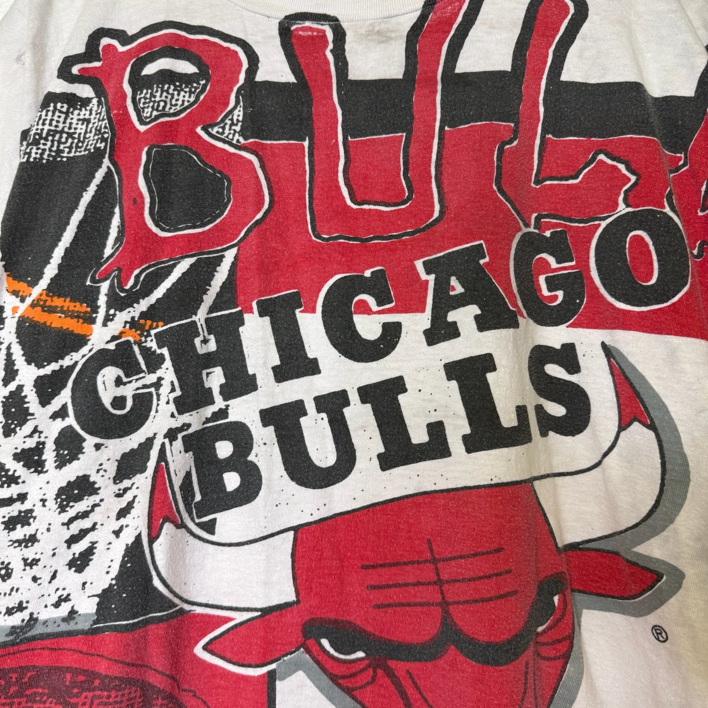 90's Chicago Bulls AOP T-Shirt Sz XL (B1764)