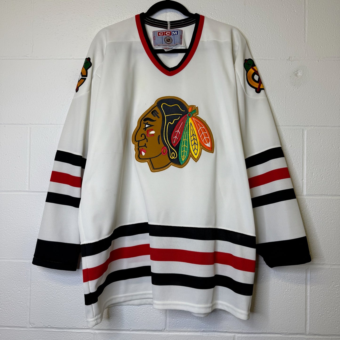 90s Chicago Blackhawks CCM Hockey NHL Jersey Sz XL (B1798)