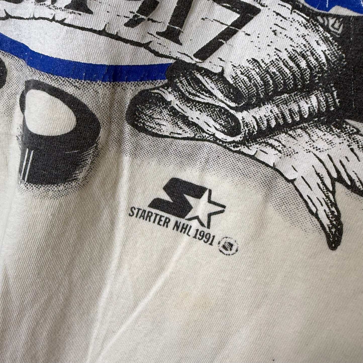 1991 Toronto Maple Leafs NHL T-shirt Sz L (B2415)