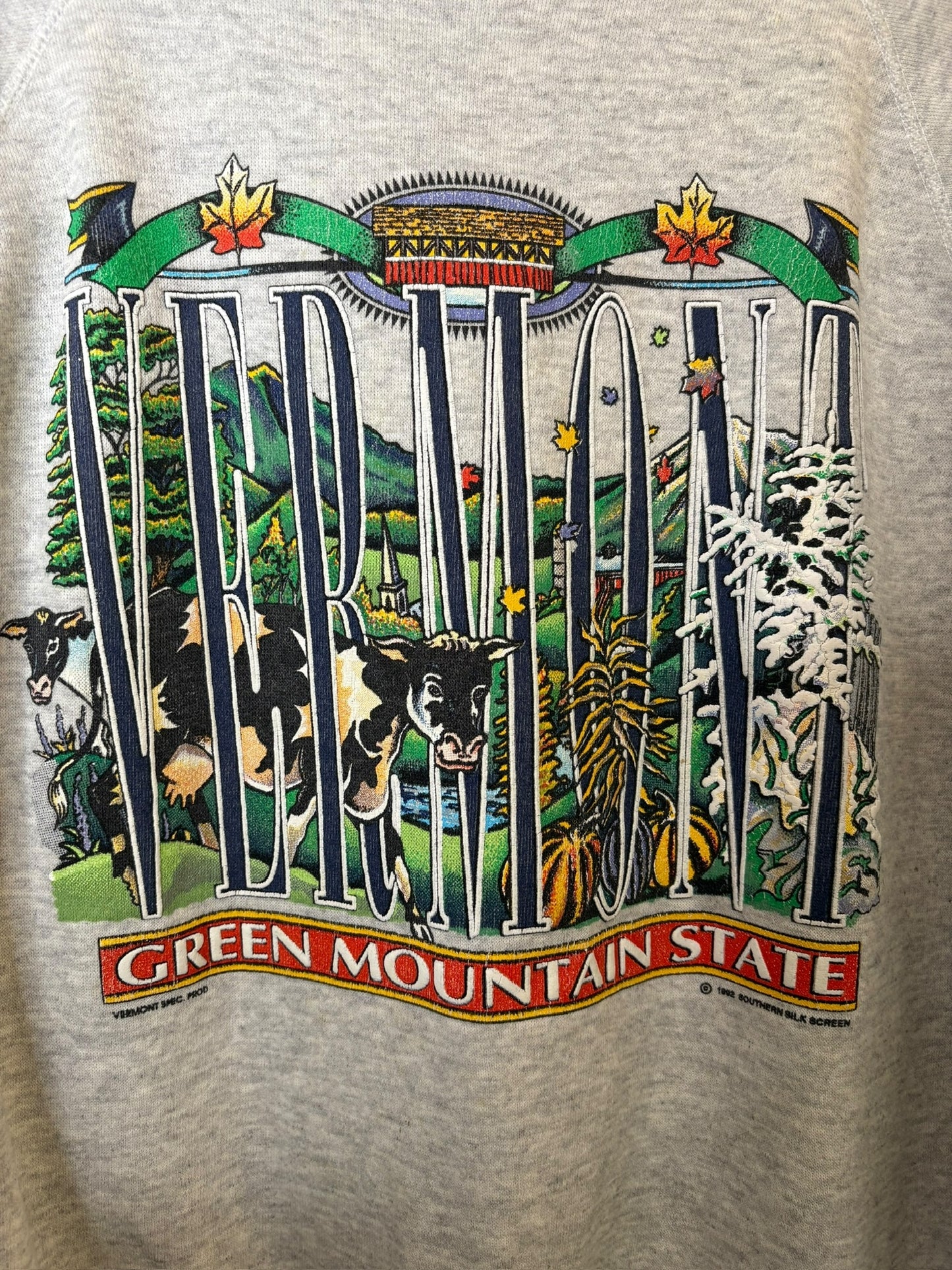 1992 Vermont Green Mountain State Animals Crewneck Sz XL (A8020)