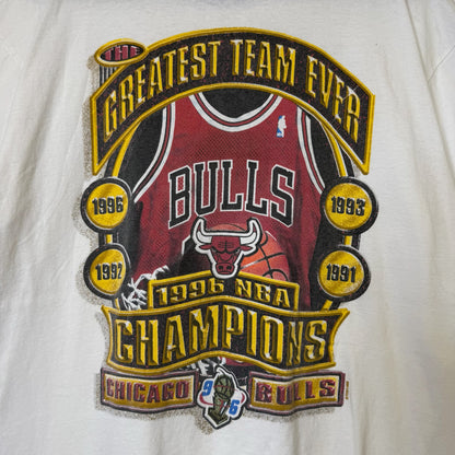 1996 NBA Finals Chicago Bulls Champions T Shirt Sz L (B2205)