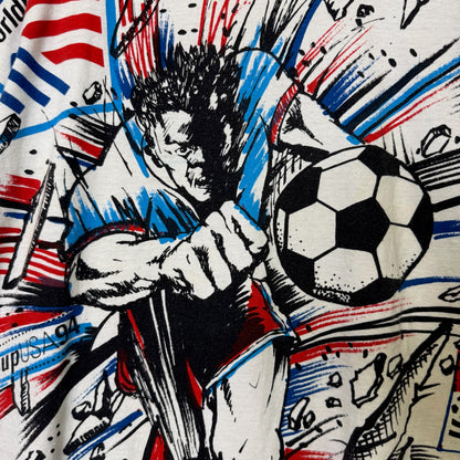 1994 FIFA World Cup AOP Soccer T-Shirt Sz L (B603)