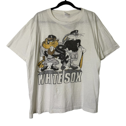 90's Taz & Bugs Chicago White Sox MLB T-Shirt Sz L (B680)