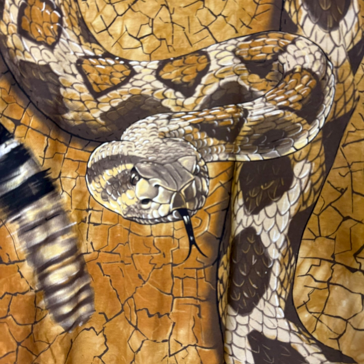 1995 Liquid Blue Snake AOP T-Shirt Sz L