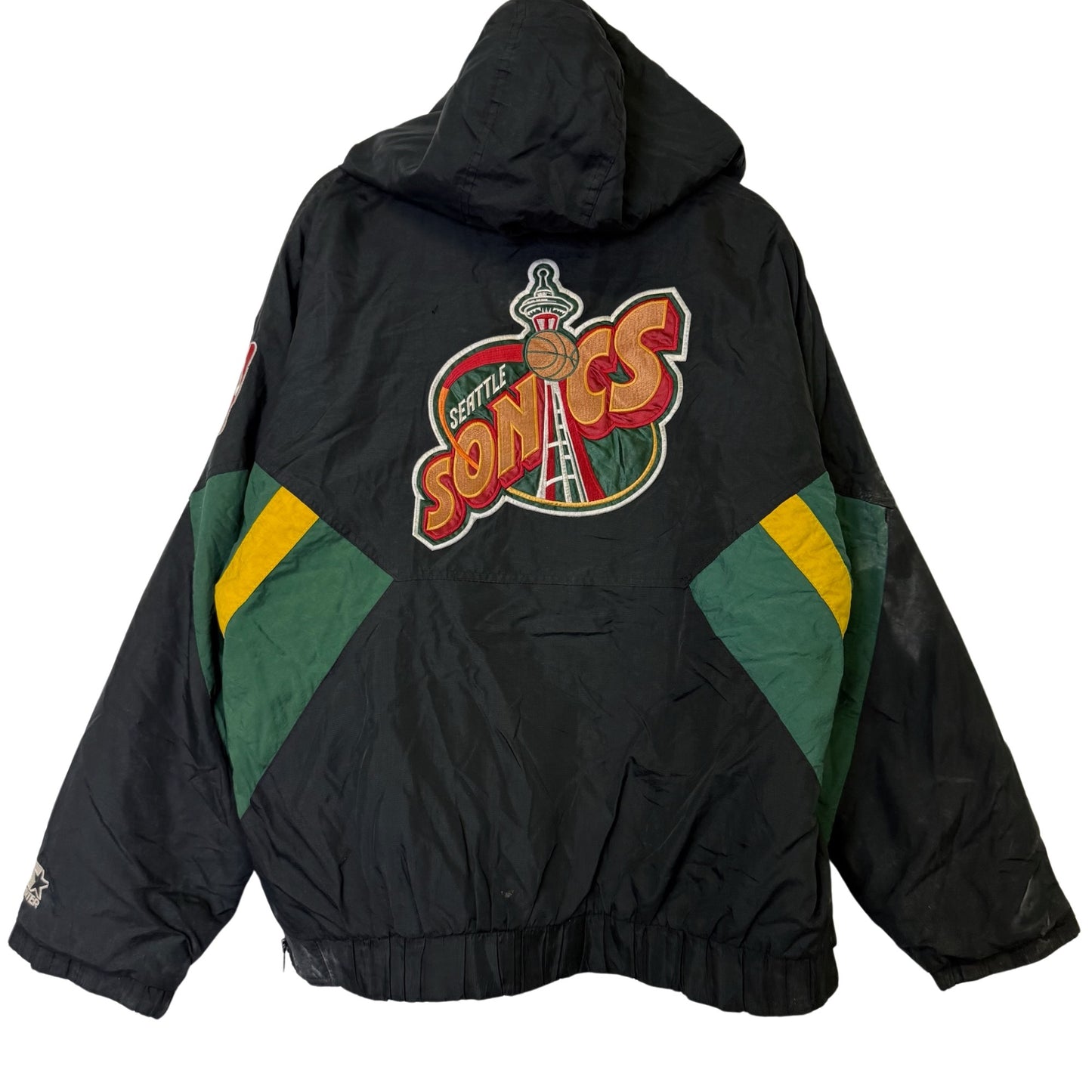 90’s Seattle Supersonics NBA Starter Jacket Sz L (B2489)