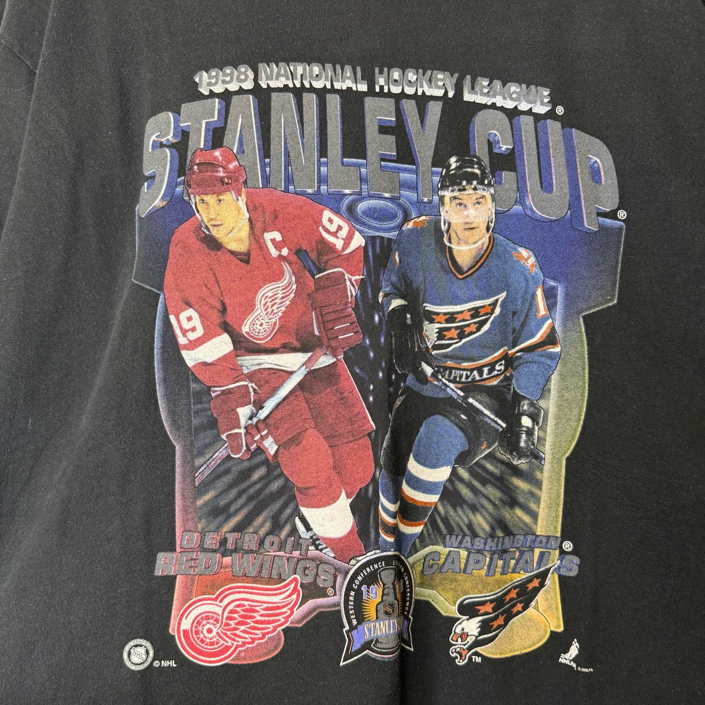 1998 NHL Stanley Cup Washington Capitals vs Detroit Red Wings T-shirt (B2423)