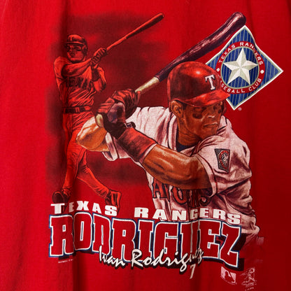 90's Texas Rangers Ivan Rodriguez MLB T-Shirt Sz XL (B2634)