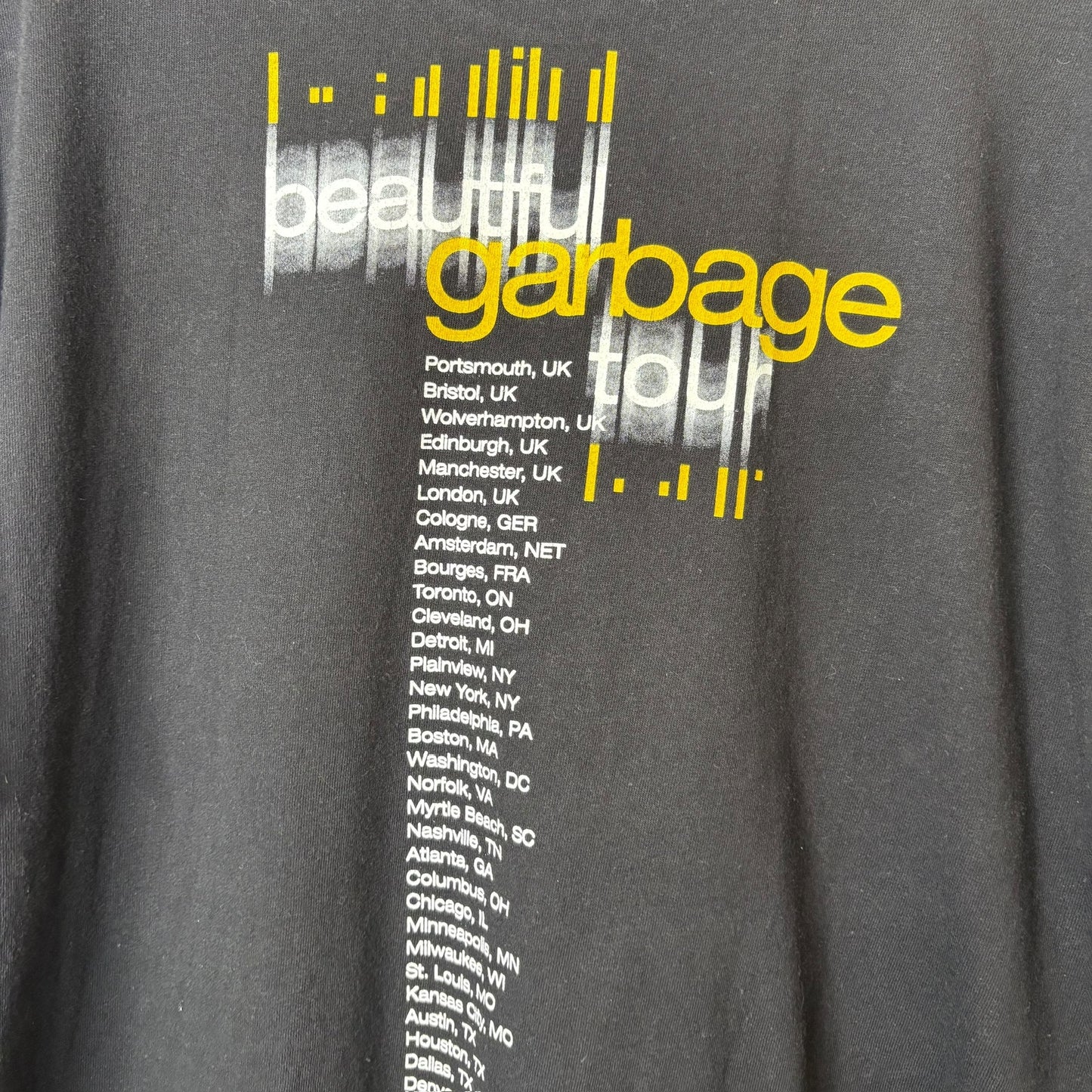 2001 Garbage Tour T-shirt Sz XL (A2032)