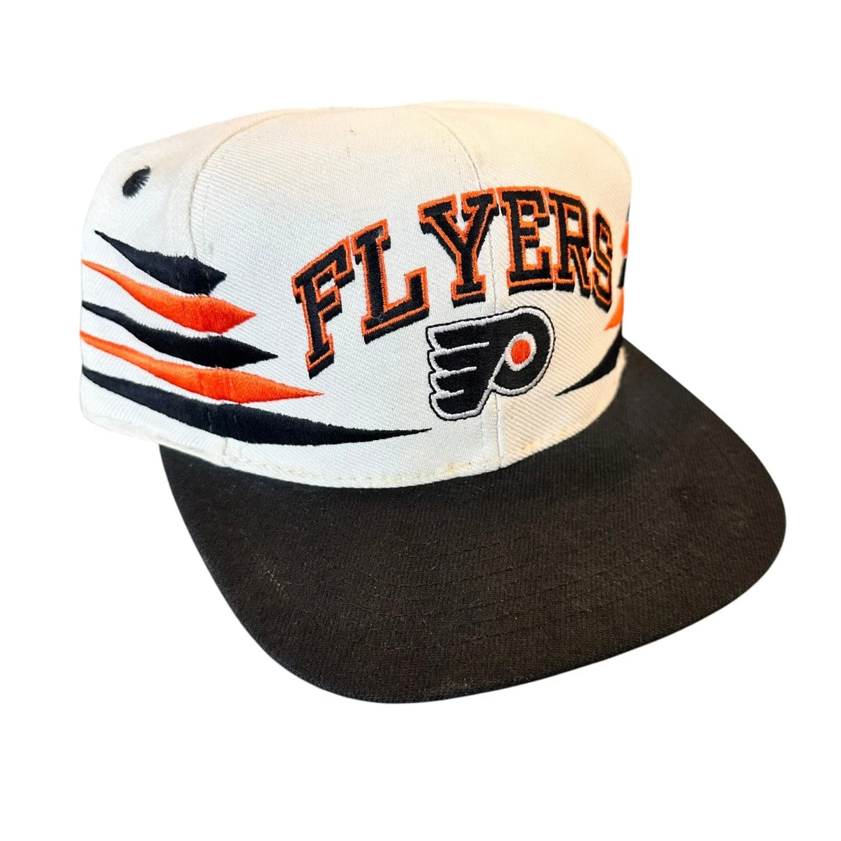 90s Philadelphia Flyers Diamond Cut Logo Athletics NHL Snapback Hat