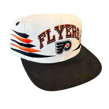 90s Philadelphia Flyers Diamond Cut Logo Athletics NHL Snapback Hat