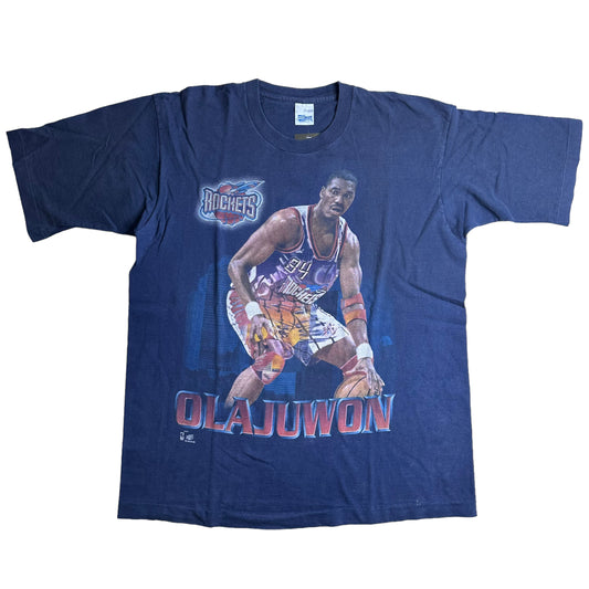 90’s Hakeem Olajuwon Rockets NBA T-Shirt Sz L