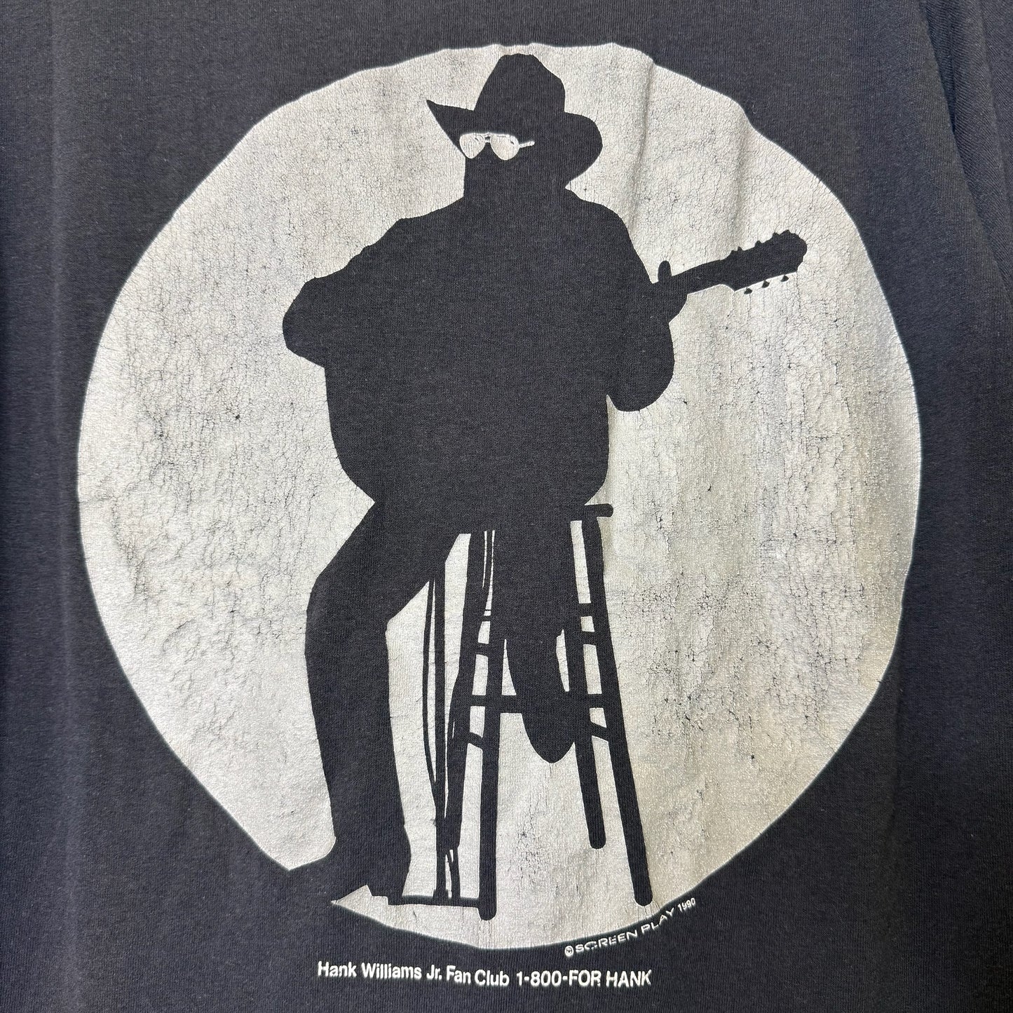 1990 Hank Williams Jr Lone Wolf Tour Sz L (B403)