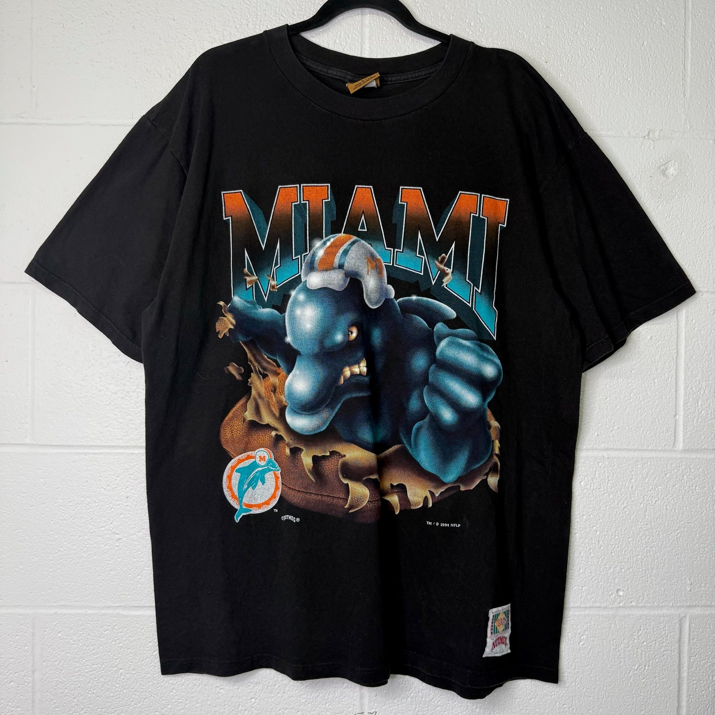 1994 Miami Dolphins Nutmeg NFL Breakthrough T-Shirt Sz L