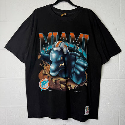 1994 Miami Dolphins Nutmeg NFL Breakthrough T-Shirt Sz L