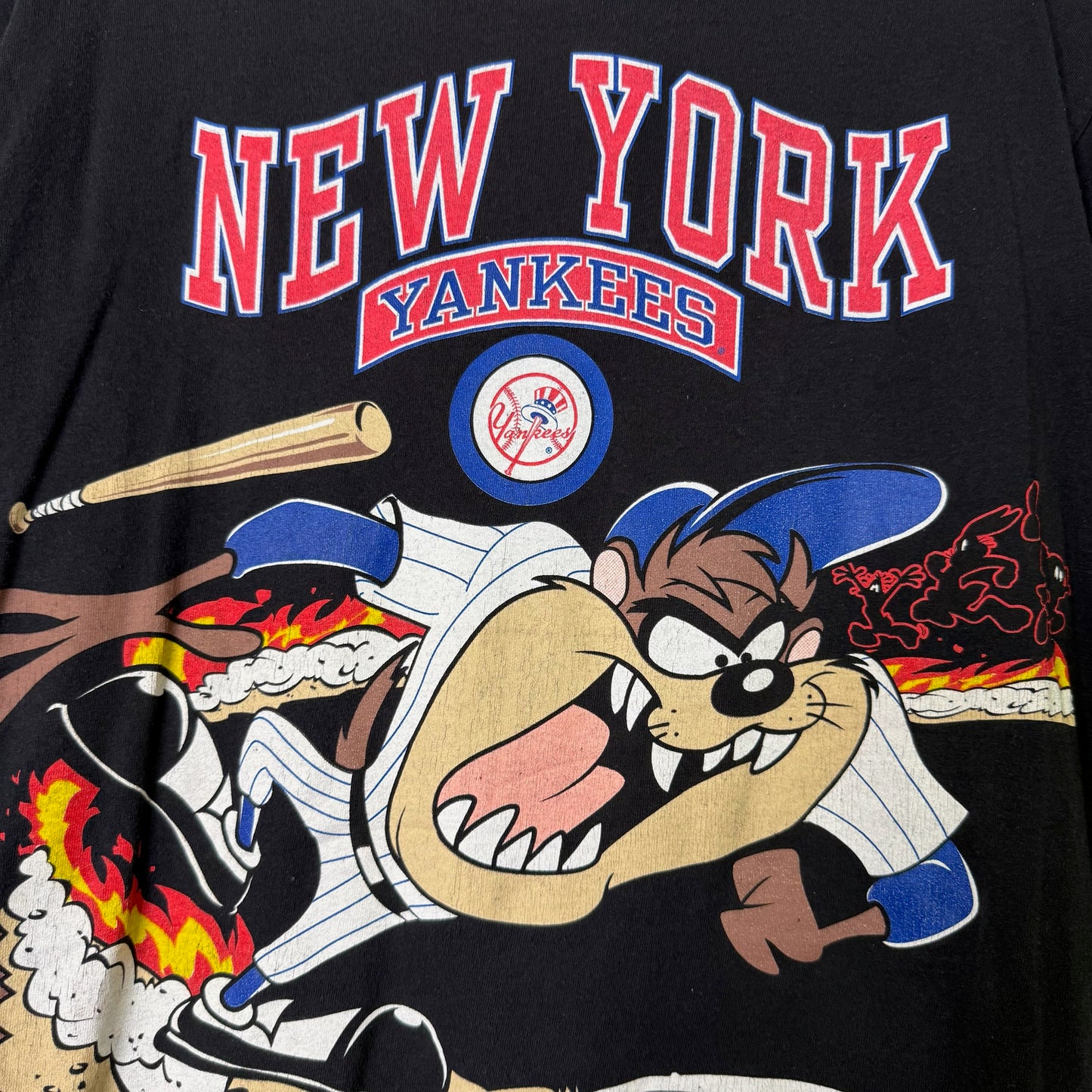 1994 Looney Tunes New York Yankees MLB T-Shirt Sz L (B1624)