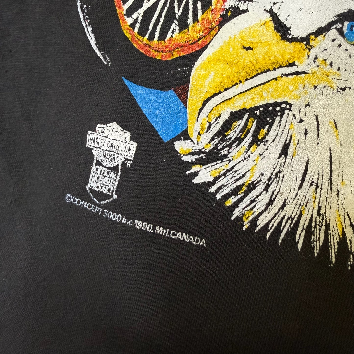 1990 Harley Davidson Canada T-Shirt Sz M (B1357)