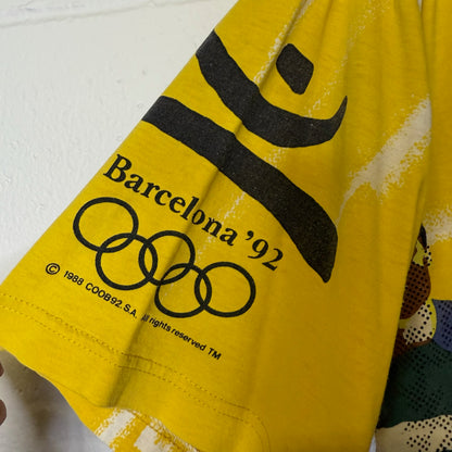 90s Body Glove Coca Cola AOP Olympics T-Shirt Sz M (b1899)