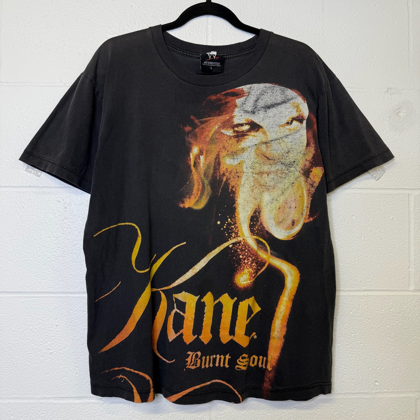 2000s Kane Burnt Soul WWF T-shirt Sz L (B1725)