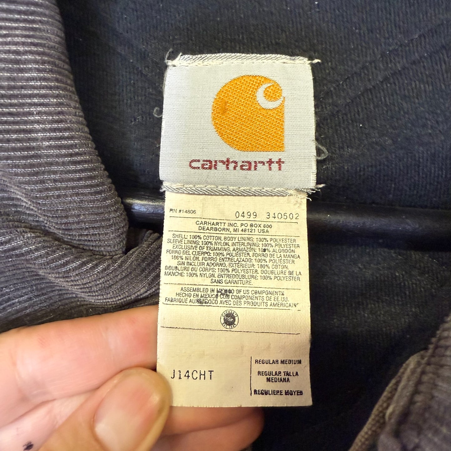 Carhartt Santa Fe J14 CHT Jacket Sz M (B1783) Chocolate Brown