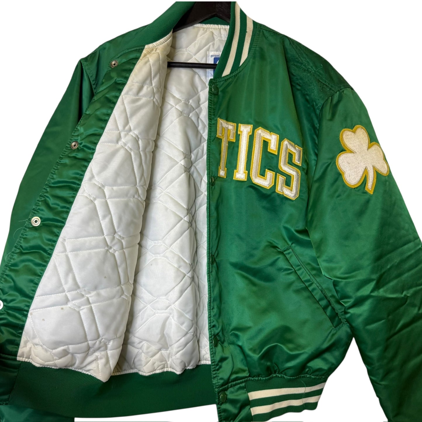 90s Boston Celtics NBA Satin Starter Jacket Sz L