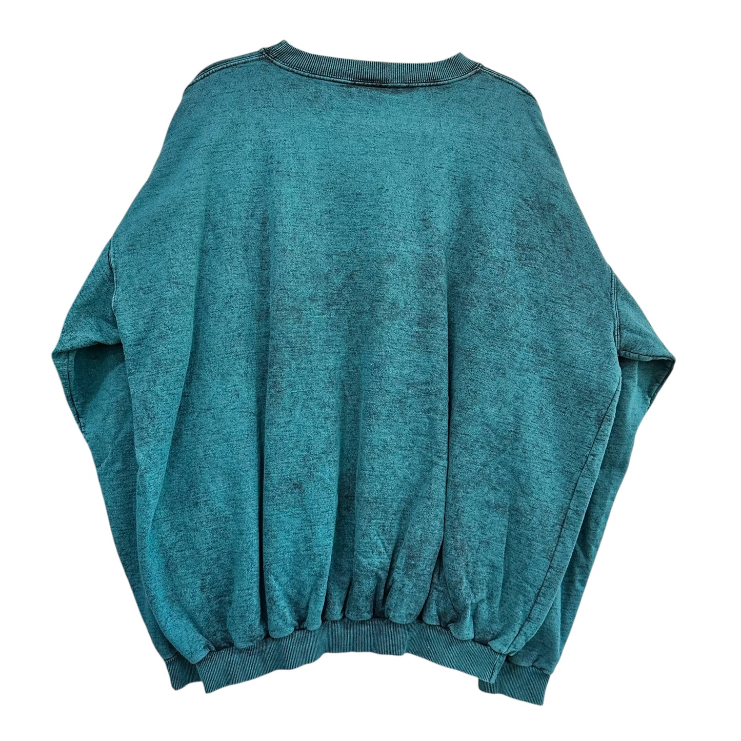 90's R.U. Decent Teal Stonewash Crewneck Sz XL (A5847)