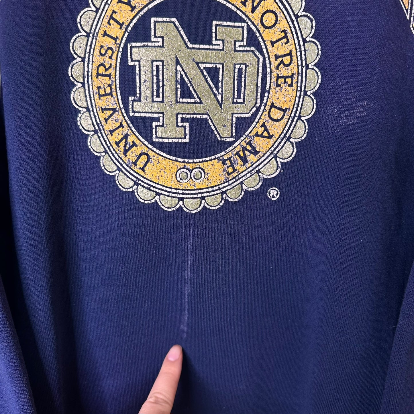 90's Notre Dame Uni Crewneck Sz XL (A7925)