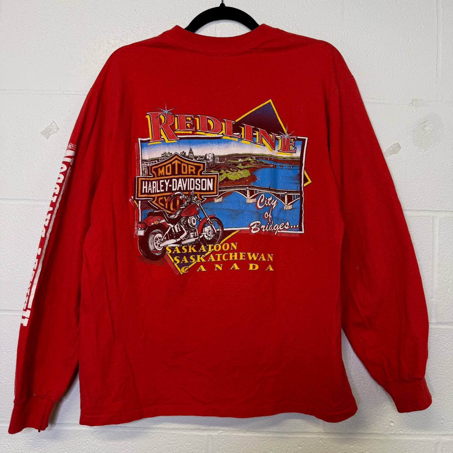 1989 Harley Davidson Saskatoon Saskatchewan Long Sleeve Sz L (B2986)