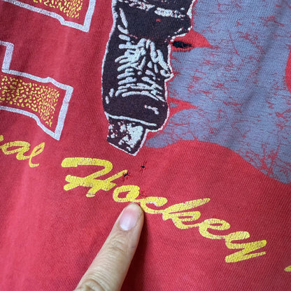 90's Calgary Flames NHL T-shirt Sz L (B685)