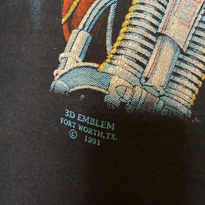1991 Harley Davidson 3D Emblem T-Shirt Sz L (B1721)