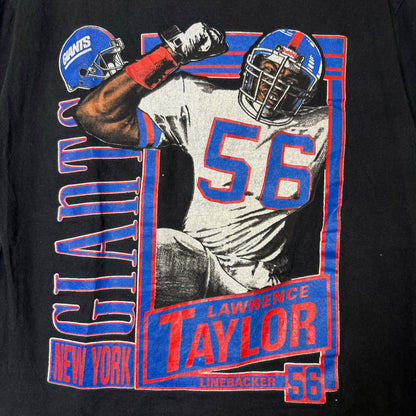 90’s Lawrence Taylor Player Card Nutmeg NFL New York Giants T-shirt Sz L (B1733)